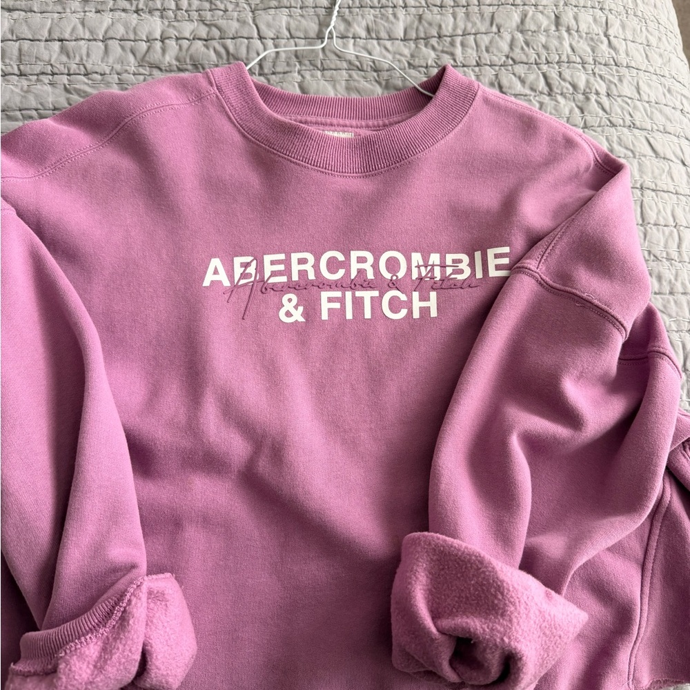Abercrombie & Fitch Women's Mauve Crew Neck Sweater